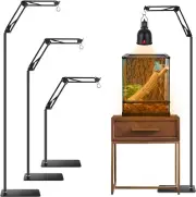 Reptile Lamp Stand Reptile Light Stand (15.7Inch to 74.3Inch) with 360° Adjustab