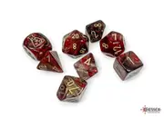 Polyhedral Lab Dice - 7D Borealis Cosmos/gold (with Bonus Die)
