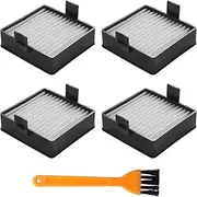 A32VC04 Filter Compatible with Ryobi Hand Vacuum Filter P712 P713 P714K Replace 019484001007 533907001 Vacuum & Dust Collector Filters,Air Filter Support Assembly 4 Pack and 1 Brush