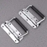 2 Pcs Folding Handle Luggage Parts Handles for Boxes Spring Loaded Case