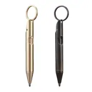 Stationery Pen Keychain Ballpoint Pen Portable Retractable Pen 1.0mm Pocket Pen