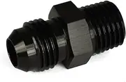 Kraken Automotive - 1/8 NPT to 4AN Adapter Straight Pipe Thread to 4 AN Flare Fitting Black