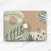Green Leaves Trendy Abstract Shapes Hard Case For Macbook Air 13 Pro 16 13 14 15