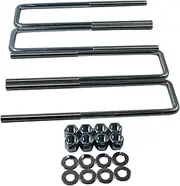 12.5" Extended Square U-Bolts Kit for 2.5" Wide 9/16" Bolt Leaf Springs Compatible with 1988-2019 Chevy Silverado 1500 GMC C1500 Sierra 1500