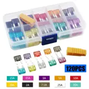 120Pcs Car Auto Low Profile Micro Blade Mini 2A-35A Fuse Assortment Kit /⇖