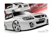 Commodore VZ VZ CALAIS HERON WHITE A2 FRAMED PRINT (HC390)