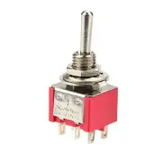 10Pcs On OFF On Momentary Toggle Switch DPDT 6 Pin 6mm 2A+250VAC 5A+125VAC❀