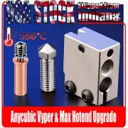 Anycubic All Metal Bimetal Heatbreak, Plated Copper Nozzle for Anycubic Hotend