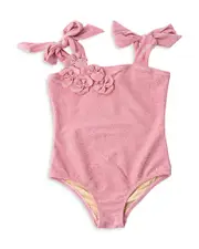 Shade Critters Girls' Shimmer Flowers One Piece Swimsuit - Little Kid, Big Kid 7