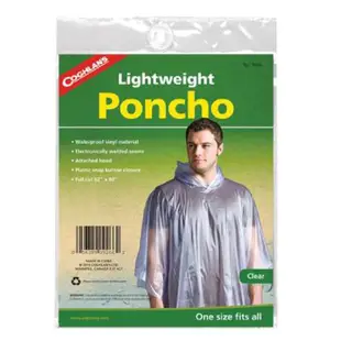 COGHLAN&apos;S Vinyl Lightweight Poncho 成人輕便斗篷雨衣 透明