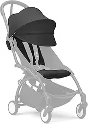 Stokke YOYO 6+ Color Pack, Black - Fabric Only: Seat Cushion, Extendable Hood and Back Zip Pocket - Requires YOYO Frame (Sold Separately)