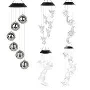 Colour Changing Wind Chimes LED Light Hanging Decor Outdoor Solar Powered Garden
