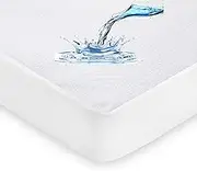 IMFAA 100% Waterproof Mattress Protector - 15 Cm Deep Stretch Skirt – Cot Bed (70x140) Cm Terry Towel Mattress Topper – Anti Allergy and Breathable Fitted Mattress Cover. (Cot Bed(70x140+15) Cm)