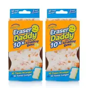 2 Pack Multicolored Durable Utility Sponge 10x Cleaning Eraser Dual Sided