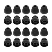 20pcs Replacement Black Earbuds Tips, Soft Silicone Ear Cover Cushion