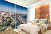 3D Sky city 5 Blockout Photo Curtain Printing Curtains Drapes Fabric Window AU