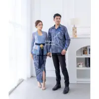 在飛比找蝦皮購物優惠-情侶藍色牛仔 KEBAYA BALI MODERN COUP