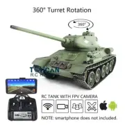 Henglong 1/16 7.0 Plastic Soviet T34/85 RC Tank 3909 360° Turret Gearbox FPV