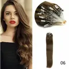 Micro Ring Beads Loop Link Real Human Hair Extensions Straight Full Head300s150g