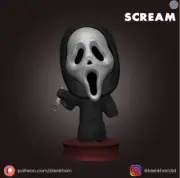 UNPAINTED Ghost Face - Scream Chibi Style 3D Printed Figure BH