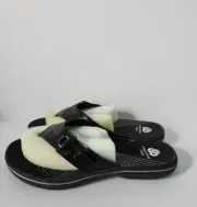 New Clarks Breeze Sea Flip Flop Sandal Women's 8 US Shoes Cloudsteppers Black