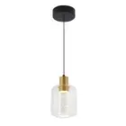 Essence Globe 6.5-Watt 1 Light Black and Gold Modern Integrated Mini Pendant for