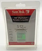 SanDisk 512MB Memory Stick Pro Duo For PSP UMD Card Expansion