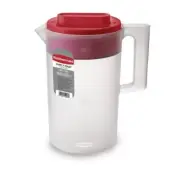 Rubbermaid Pitcher 1 Gallon Simply Pour 3 Position Translucent Red