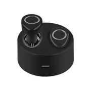 TWS-F1 bluetooth Earphone Headphone With Charger Box CVC6.0 Noise Cancelling BLACK COLOR