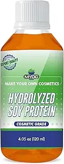 MYOC Hydrolyzed Soy Protein – Cosmetic Grade | For Skin & Hair Care Formulations | Water-Soluble Protein for DIY Creams, Serums, Conditioners & Masks | 120ml / 4.06 Fl Oz