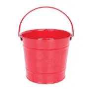 Bigjigs Toys 16.5cm Round Metal Bucket Kids/Children Outdoor Play Toy Red 3y+