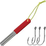 Hook File Sharpener Fishing | Double-Sided Fishhook Sharpening Stone,Fly Hook Sharpener, Portable Grinding Tool, Non-Slip Fish Hook Sharpen Tools for Fishing