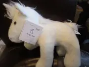 Pottery Barn Kids fur plush unicorn medium New w tag