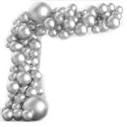 Silver Metallic Chrome Latex Balloon Arch Kit, 102PCS Arch Garland for3809