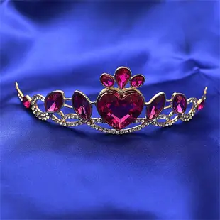 水晶兒童生日皇冠閃亮頭花環裝飾皇冠頭帶