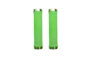 Trigram Lock-on Bike Grips Kraton Rubber 130mm with 2 side lock rings Lime