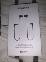 Amavasion in-Ear Headphones for Oculus Quest 3D 360 Degree Sound New Open Box