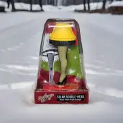 A Christmas Story Leg Lamp Solar Powered Bobble Head 5" Tall Lamp Shade Moves