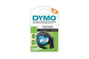 DYMO LetraTag Plastic Labels (Black Text on White Label)