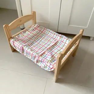 ✅需郵寄>免運費！｜(二手良品) IKEA 洋娃娃床 DUKTIG 寵物床+裝飾布｜🧡送~ 貓砂鏟
