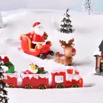 1 件微型聖誕麋鹿雪橇鹿車童話花園裝飾