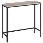 HOOBRO Narrow Console Table 29.5" Small Entryway Table Thin Sofa Table Side T...