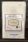 NIP Mellanni Fine Linens Two (2) Ivory King Pillowcases 1800 Brushed Microfiber