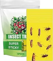 Sticky Trap - Sticky Gnat Board | Sticky Traps for Gnats | Efficient Yellow Sticky Board | Double-Sided Sticky insectt Board | Yellow Double Side Sticky Trap for Indoors and Outdoors