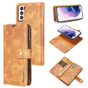 DG.Ming Samsung Galaxy S21+ Plus 5G Detachable Folio Case Cover G996 [Brown]