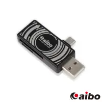 在飛比找momo購物網優惠-【aibo】OTG115 雙介面 OTG讀卡機(USB A公