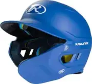 Rawlings Royal Blue Mach Batting Helmet w/Adj Face Grd -SR Right Hand Batter New