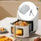 3Pcs Air Fryer Basket with Clip BBQ Rack for Air Fryer for Bread Baking Oven