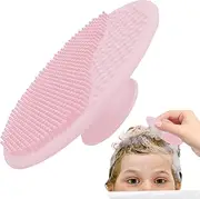 Baby Head Scrubber - Baby Shampoo Brush - Soft Silicone Scalp Massage Comb with Suction Cup, Washing Comb for Boys Girls