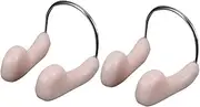 2pcs Swimming Nose Clip Nose Peg for Swimming Comfortable Padded Nose Clip Anti- Professional Nose Clip for Adults Flesh